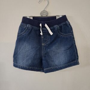 Toddler Cat & Jack Blue Denim Shorts with White Drawstring 18 M